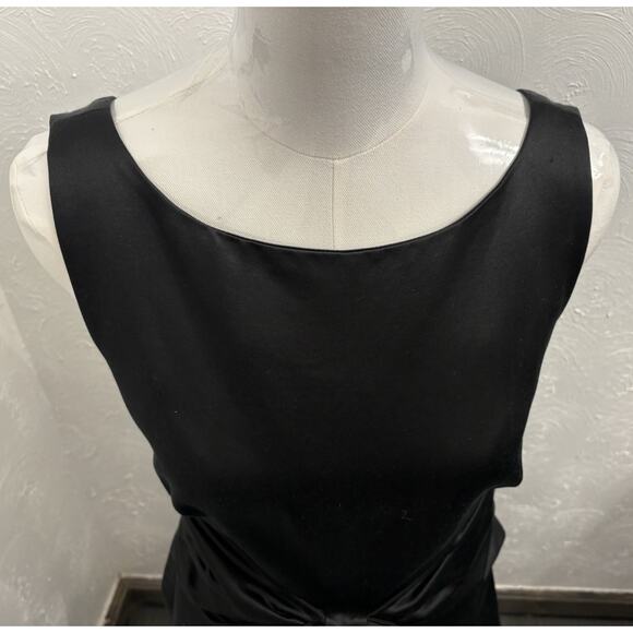 Kate Spade Jillian Bow Dress Black Size 8 Silk Blend Holiday Party Formal - Picture 3 of 8